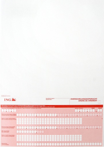 [1436657] Sepa overschrijvingen ING A4 NF 2000 stuks