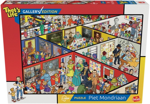[1402447] Puzzle That's Life Gallery edition: Piet Mondriaan 1000 pièces