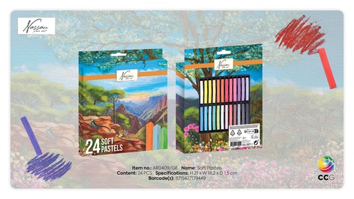 [1431079] Craie pastel Nassau Fine Art Soft blister 24 pièces assorti