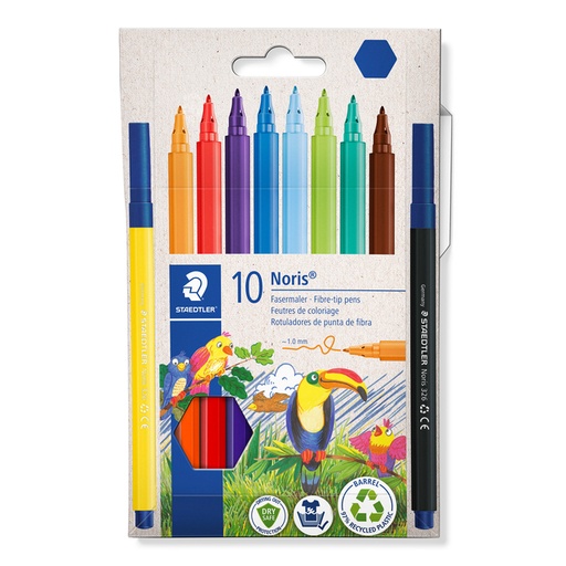 [1433385] Kleurstift Staedtler Noris 326 kartonnen etui 10 kleuren