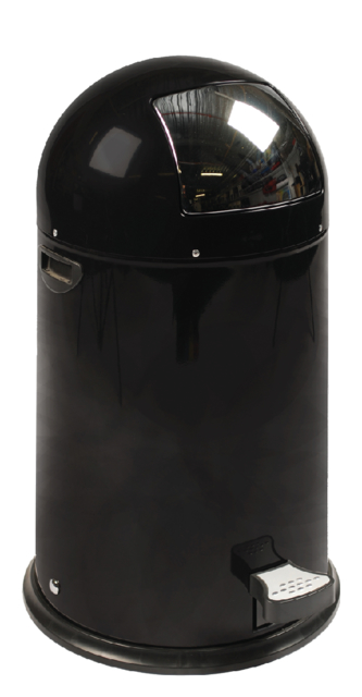 Afvalbak EKO Kickcan 33 liter mat zwart