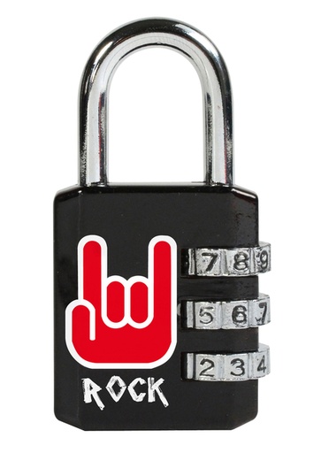 [1434596] Cadenas Masterlock combinaison 3 chiffres 30mm motif Rock