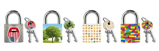 [1434601] Cadenas Masterlock 30mm 4 motifs assortis