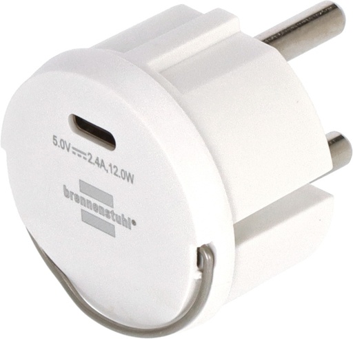 [1435352] Adaptateur de prise Brennenstuhl USB C 2.4A blanc