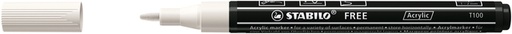 [1435404] Marqueur peinture STABILO Free Acrylic T100 blanc
