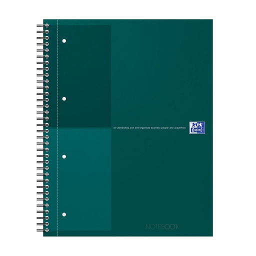[1435631] Cahier à spirale Oxford International Notebook A4+ ligné 160 pages vert