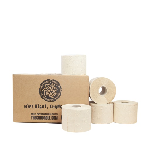 [1435675] Papier toilette The Good Roll The Nacked Panda bambou 3 épaisseurs 27x 250 feuilles naturel