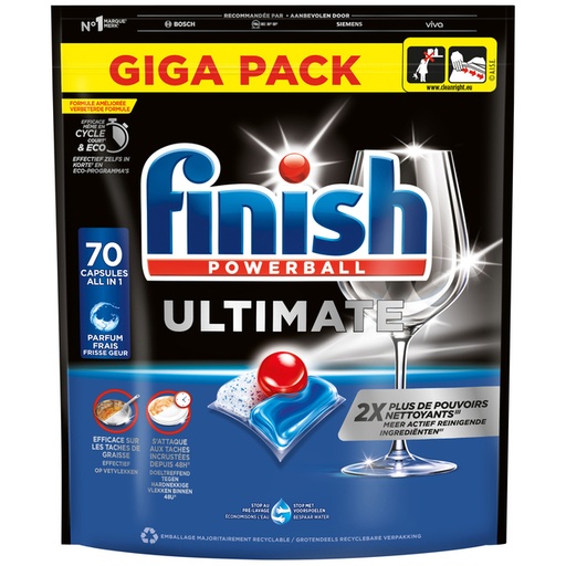 [1435738] Vaatwastabletten Finish Ultimate Regular 70 stuks