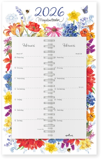 [1435748] Kalender 2026 Marjolein Bastin Bloemen Schild 7dagen/1pagina