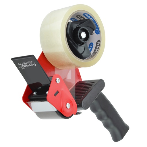 [1435968] Dérouleur ruban d'emballage Rapesco Germ-Savvy 960 Antibactérien noir ruban transparent