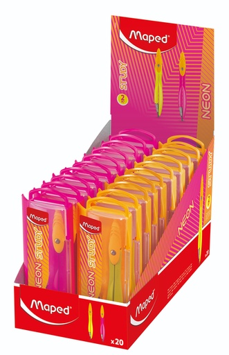[1436298] Compas Maped Neon Study présentoir 20 pièces assorti
