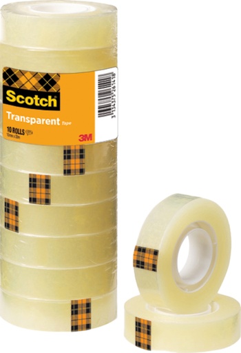 [1436322] Plakband Scotch 508 15mmx33m transparant 10 rollen