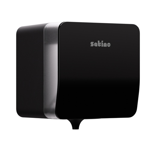 Poetspapierdispenser Satino CF1 Hyginity Plus medium zwart 333417