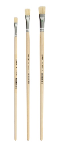 [1436566] Pinceaux Qrea soie de porc set de 3 largeurs