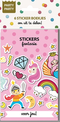 [1436628] Autocollants Party Party 6 carnets Fantasie Interstat