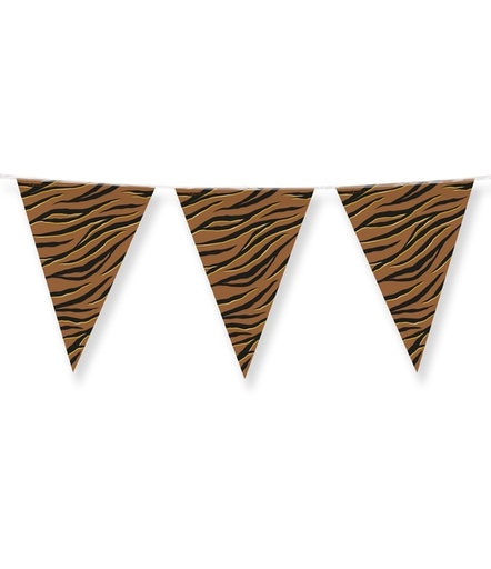 [1436779] Party Flags foil Tiger Safari