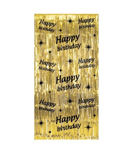 [1436783] Rideau Party Curtain "Happy Birthday"
