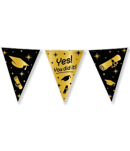 [1436784] Drapeaux Classy Party Flags foil "Yes! You dit it"