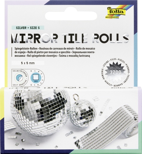 [1436798] Mozaieksteentjes Folia zilver zelfklevend 5x5mm