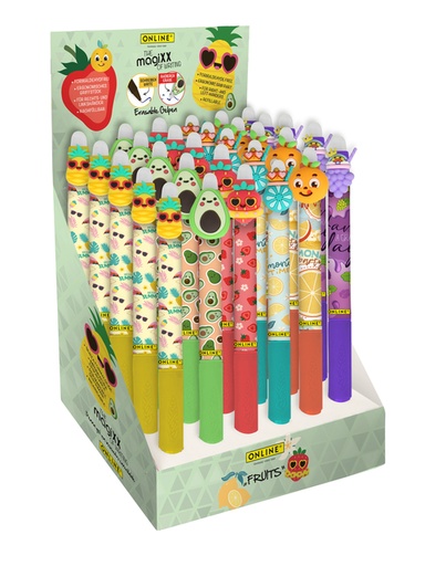 [1436812] Stylo gel Online MagiXX Fun Fruits 0,7mm assorti
