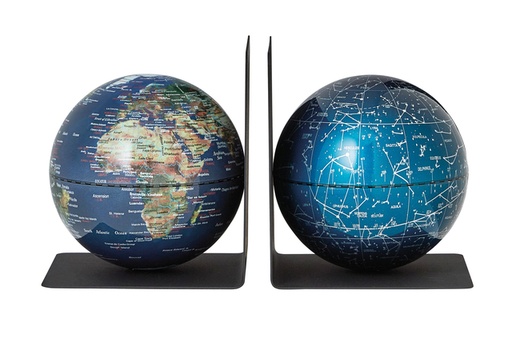 [1436813] Boekensteun Troika met magnetische globes 13cm set à 2 stuks assorti
