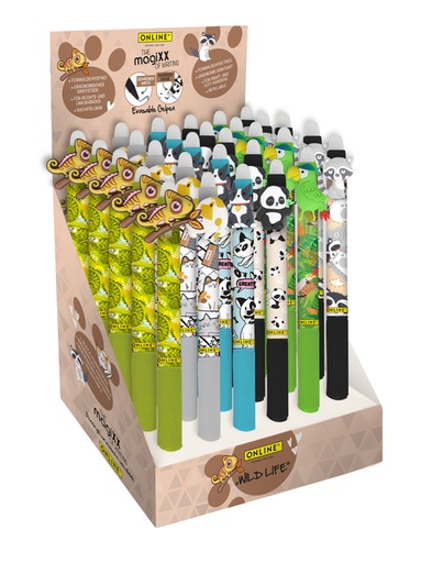 [1436819] Stylo gel Online MagiXX Fun Wild Life 0,7mm assorti