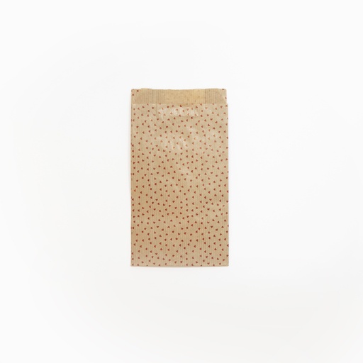 [1437070] Sachet cadeau Clairefontaine 12x24x4,5cm kraft coeurs 50 pièces