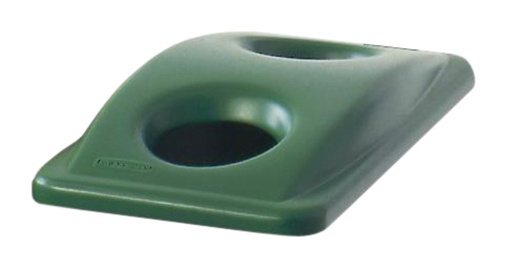 [394813] Deksel Rubbermaid Slim Jim Vented inwerpopening voor flesjes en blikjes groen