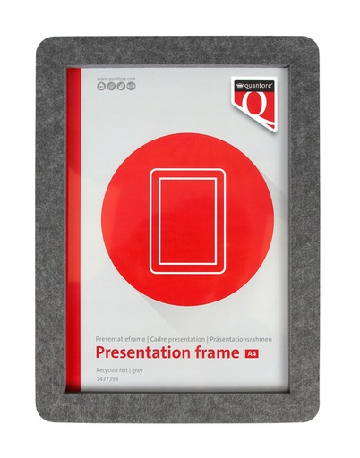 [1437393] Presentatieframe Quantore A4 gerecycled vilt grijs