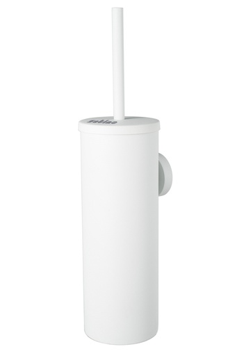 Set WC brosse et pot métal blanc 332140