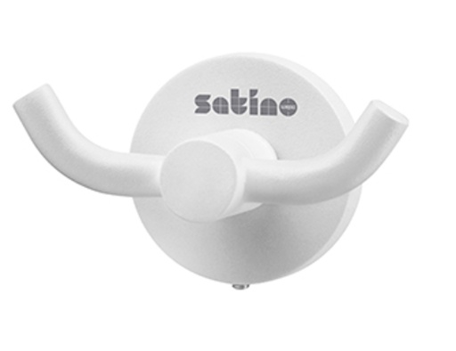 [1437446] Patère Satino 2 crochets blanc 332180