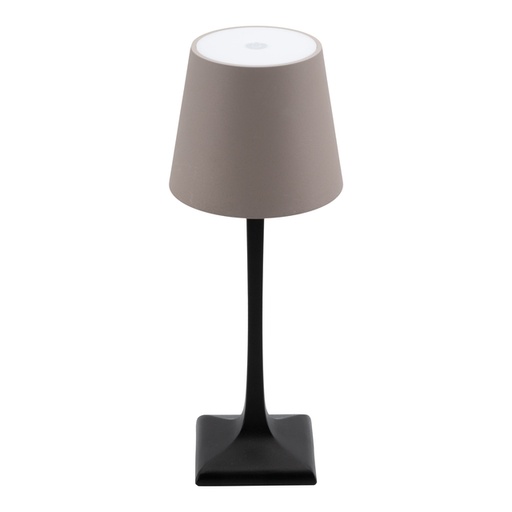 [1437481] Lampe de table Securit Milano LED rechargeable dimmable taupe-noir