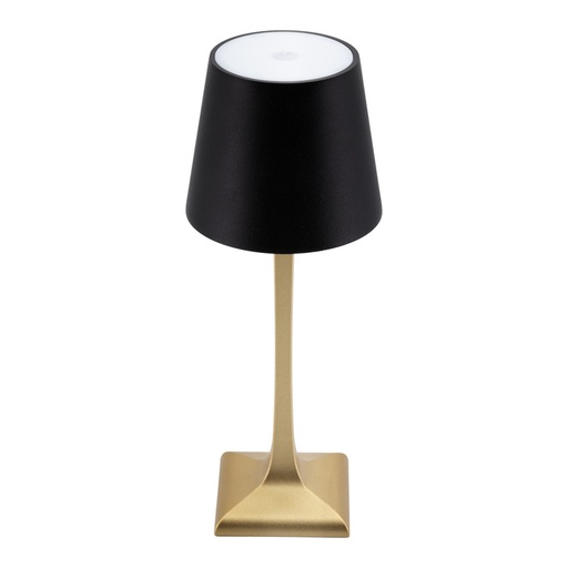 [1437483] Lampe de table Securit Roma LED rechargeable dimmable noir-or