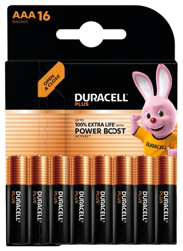 [1437545] Batterij Duracell Plus Powerboost 16x AAA