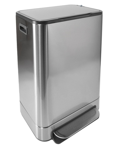 [1437560] Poubelle à pédale Desq 40 litres acier inoxydable argent