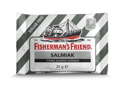 [1437571] Pastille pour la gorge Fisherman's Friend Salmiac sans sucre sachet 25g