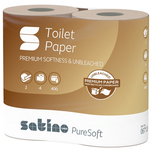 [1437636] Papier toilette Satino MT1 PureSoft 2 épaisseurs 400 feuilles naturel 067130