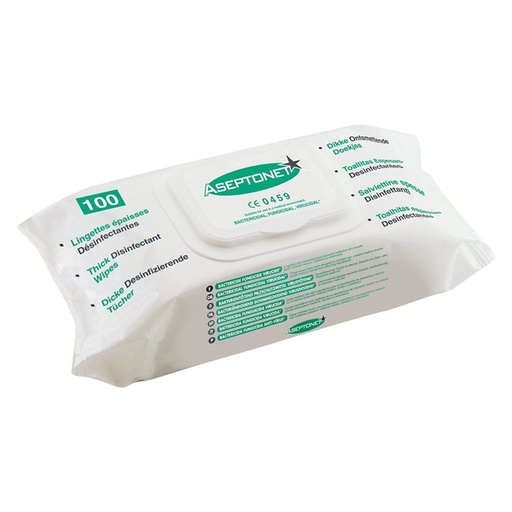 [1437893] Lingette désinfectante Aseptonet 100 pièces