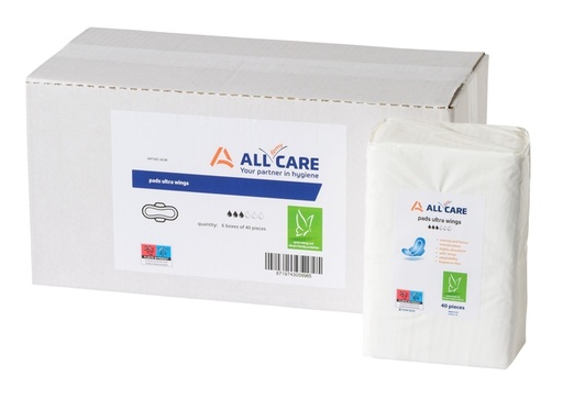 [1437926] Serviette hygiénique MediQo-line Ultra Wings 6x 40 pièces