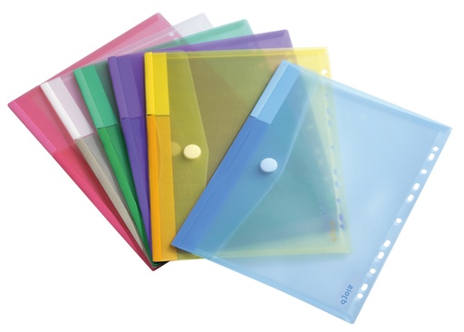 [1437949] Pochette enveloppe Djois Color Collection A4 paysage perforée assorti
