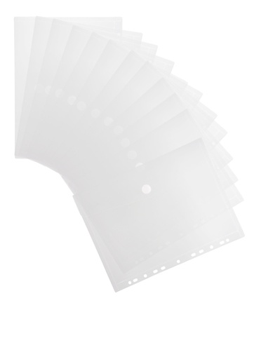 [1437955] Enveloptas Djois Color Collection A4 horizontaal geperforeerd transp