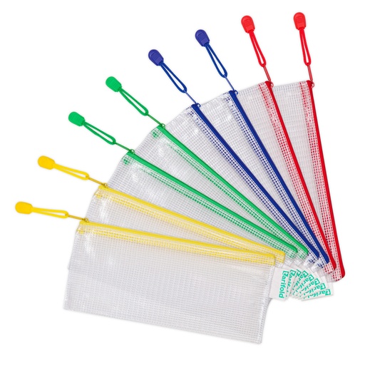 [1437958] Opbergtas Djois met rits chequeboek formaat assorti