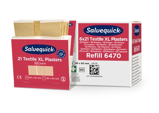 [1437977] Pansement Salvequick Textile Maxi 6x 21 pièces