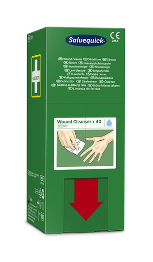 [1437979] Lingettes Lave-blessure Salvequick stérile 40 pièces