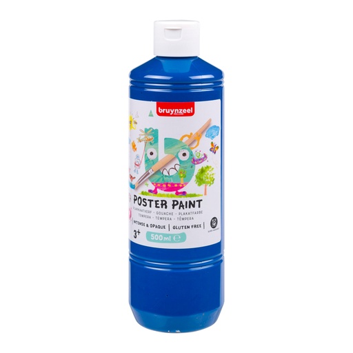[1438021] Plakkaatverf Bruynzeel diepblauw fles à 500ml