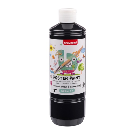 [1438022] Plakkaatverf Bruynzeel zwart fles à 500ml