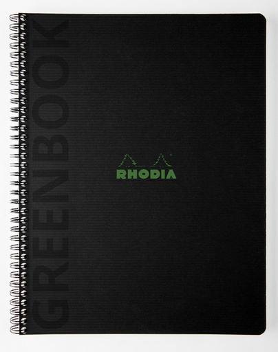 [1438051] Cahier Rhodia Greenbook recyclé A4+ ligné 160 pages 90g couverture souple