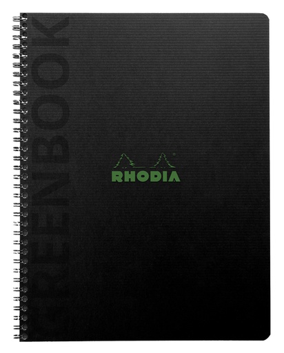 [1438052] Cahier Rhodia Greenbook recyclé A5+ ligné 160 pages 90g couverture rigide