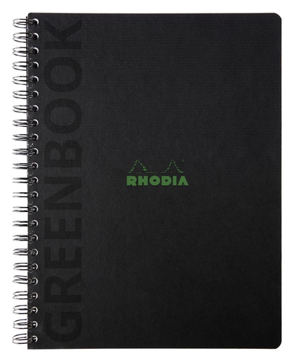 [1438053] Notitieboek Rhodia Greenbook recycled A4+ lijn 160 pagina's 90gr hc