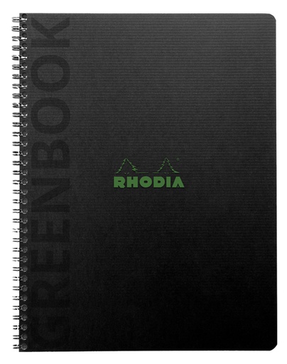 [1438054] Cahier Rhodia Greenbook recyclé A5+ ligné 160 pages 90g couverture souple
